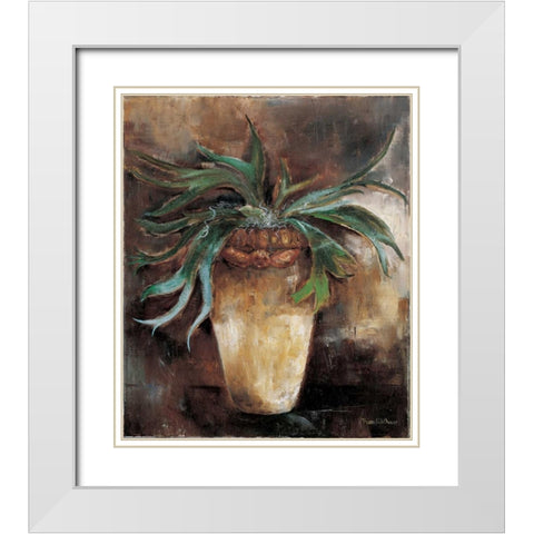 Horn Fern White Modern Wood Framed Art Print with Double Matting by Withaar, Rian