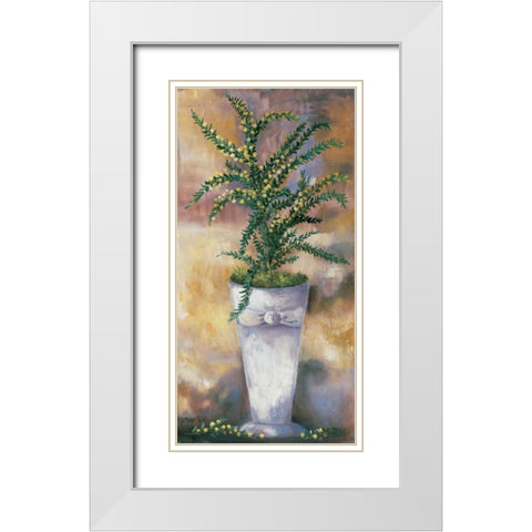 Tamed broom White Modern Wood Framed Art Print with Double Matting by Withaar, Rian