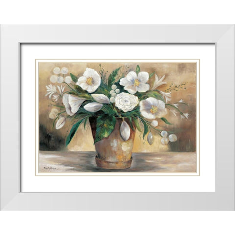 A combination of purity I White Modern Wood Framed Art Print with Double Matting by Withaar, Rian