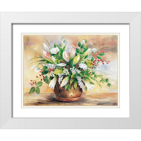 A blooms beautifications White Modern Wood Framed Art Print with Double Matting by Withaar, Rian