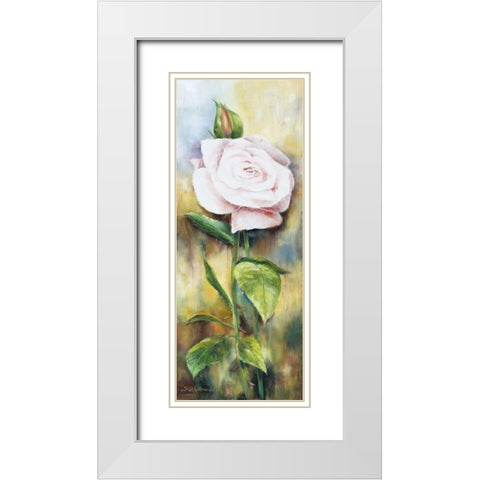 The rose II White Modern Wood Framed Art Print with Double Matting by Withaar, Rian