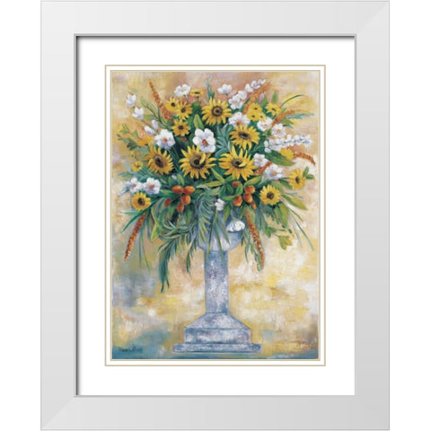 Classical bouquet I White Modern Wood Framed Art Print with Double Matting by Withaar, Rian