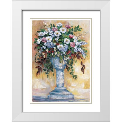 Classical bouquet II White Modern Wood Framed Art Print with Double Matting by Withaar, Rian