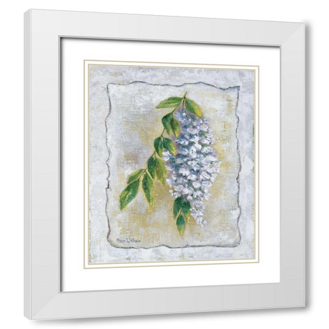 White Laburnum White Modern Wood Framed Art Print with Double Matting by Withaar, Rian