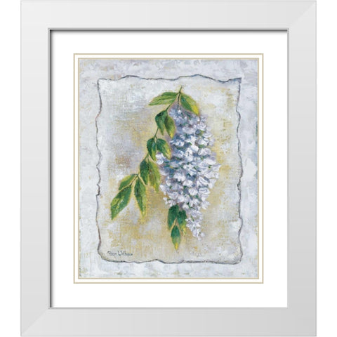 White Laburnum White Modern Wood Framed Art Print with Double Matting by Withaar, Rian