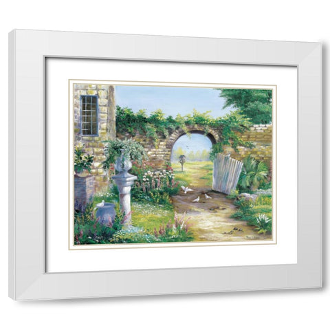 A garden gone wild White Modern Wood Framed Art Print with Double Matting by Withaar, Rian