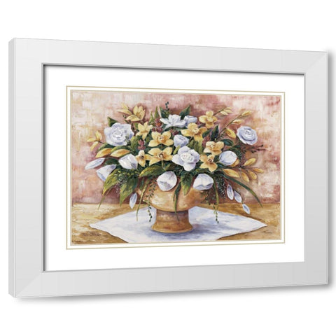 Wonderful bouquet White Modern Wood Framed Art Print with Double Matting by Withaar, Rian