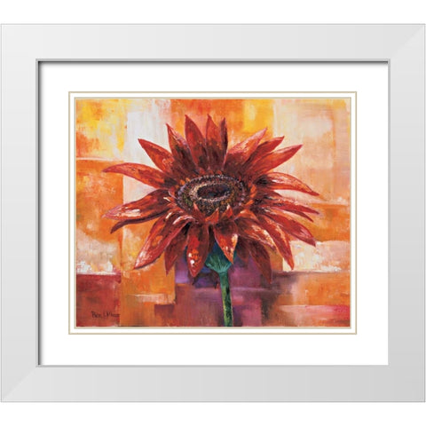 The eye of the flower White Modern Wood Framed Art Print with Double Matting by Withaar, Rian