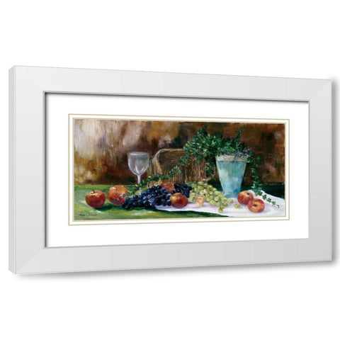 Breakfast grapes White Modern Wood Framed Art Print with Double Matting by Withaar, Rian