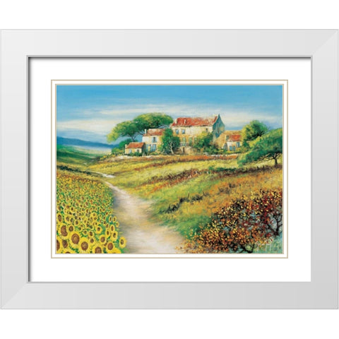 A path of promise White Modern Wood Framed Art Print with Double Matting by de Jong, Johan