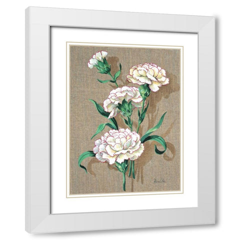 Pretty floral II White Modern Wood Framed Art Print with Double Matting by Kumorek, Krysztov