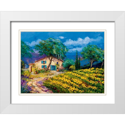 Beautiful afternoon White Modern Wood Framed Art Print with Double Matting by Schottler, Katharina
