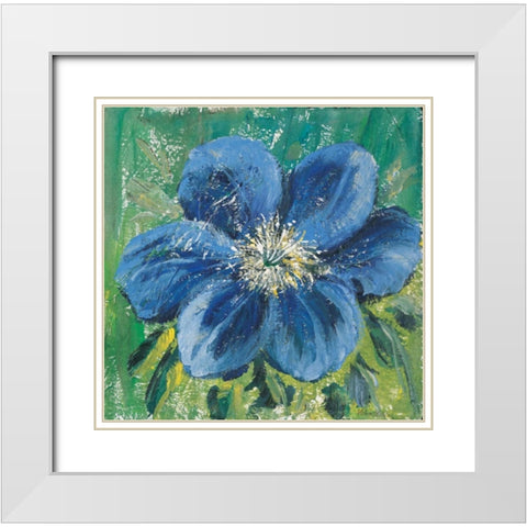 Meconopsis White Modern Wood Framed Art Print with Double Matting by Schottler, Katharina