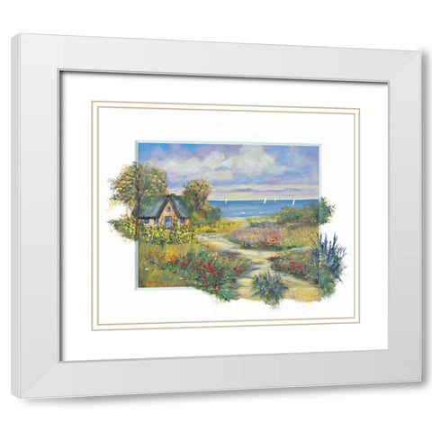 As it used to be White Modern Wood Framed Art Print with Double Matting by Schottler, Katharina