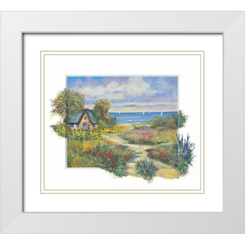 As it used to be White Modern Wood Framed Art Print with Double Matting by Schottler, Katharina