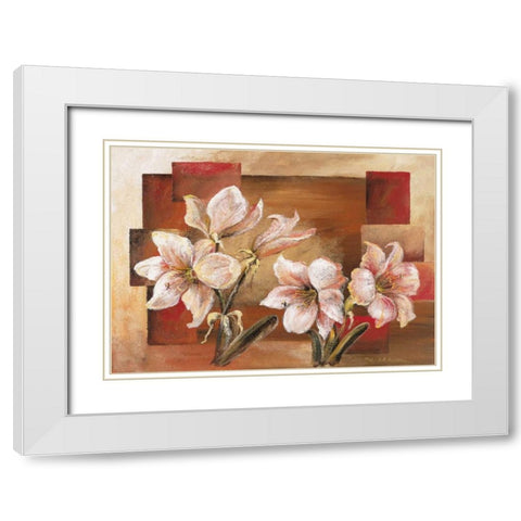 Mallorcas Garden White Modern Wood Framed Art Print with Double Matting by Schottler, Katharina
