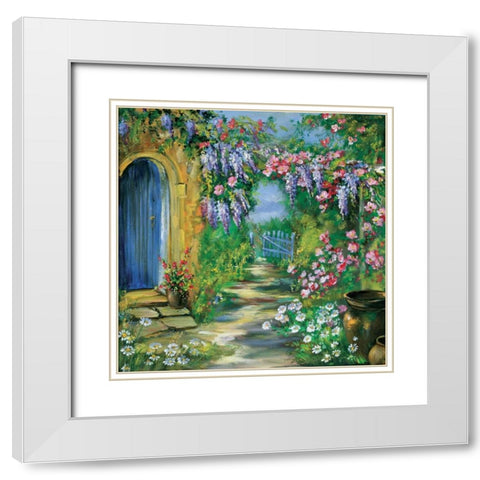 Garden Judith White Modern Wood Framed Art Print with Double Matting by Schottler, Katharina