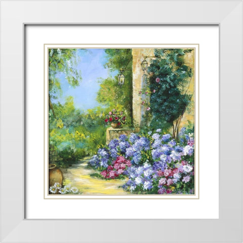 Judiths Garden White Modern Wood Framed Art Print with Double Matting by Schottler, Katharina