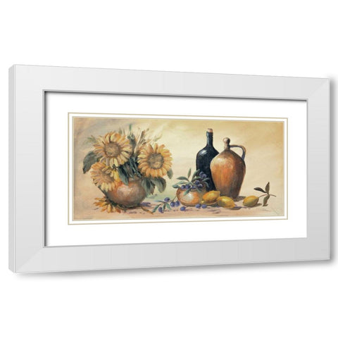 Stillife I White Modern Wood Framed Art Print with Double Matting by Schottler, Katharina