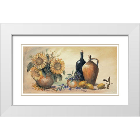 Stillife I White Modern Wood Framed Art Print with Double Matting by Schottler, Katharina