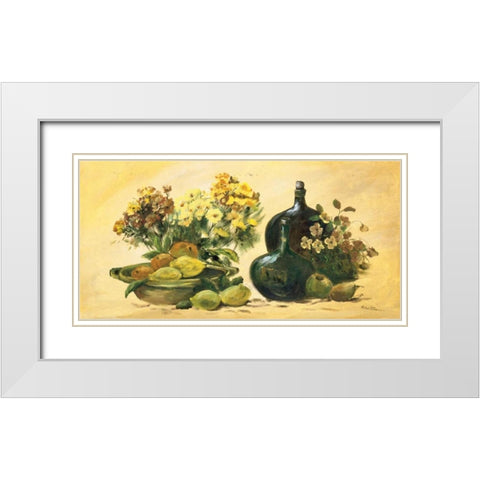 Stillife II White Modern Wood Framed Art Print with Double Matting by Schottler, Katharina