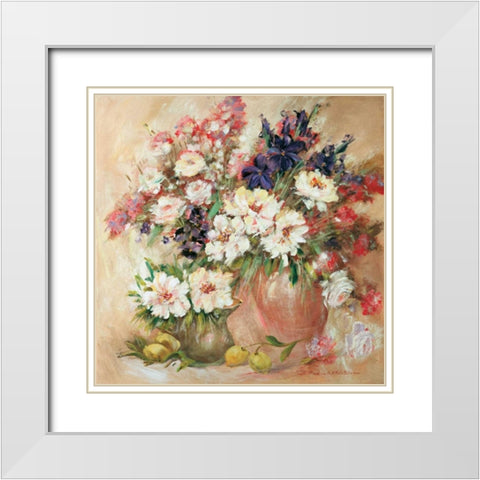 Bouqette classico II White Modern Wood Framed Art Print with Double Matting by Schottler, Katharina