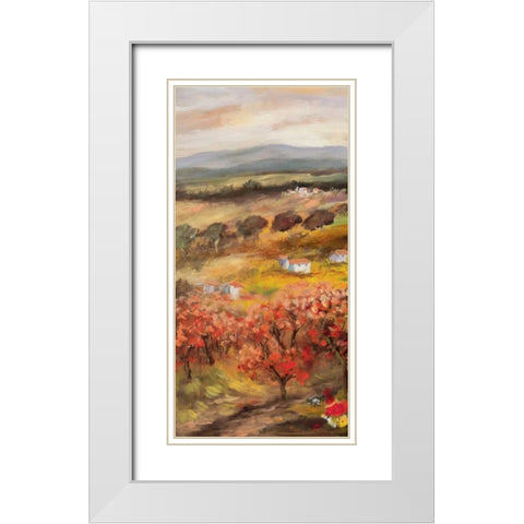 Trytic I White Modern Wood Framed Art Print with Double Matting by Schottler, Katharina