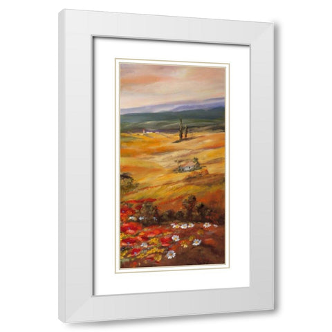 Trytic II White Modern Wood Framed Art Print with Double Matting by Schottler, Katharina