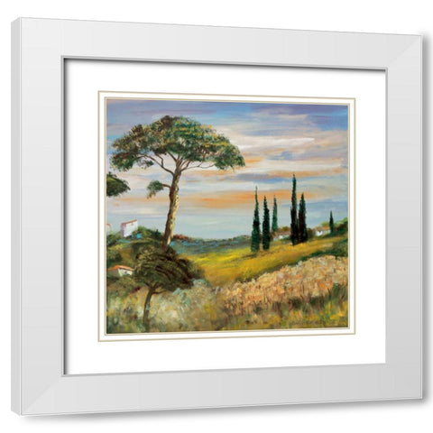 Italy trio II White Modern Wood Framed Art Print with Double Matting by Schottler, Katharina