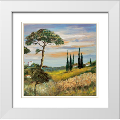 Italy trio II White Modern Wood Framed Art Print with Double Matting by Schottler, Katharina