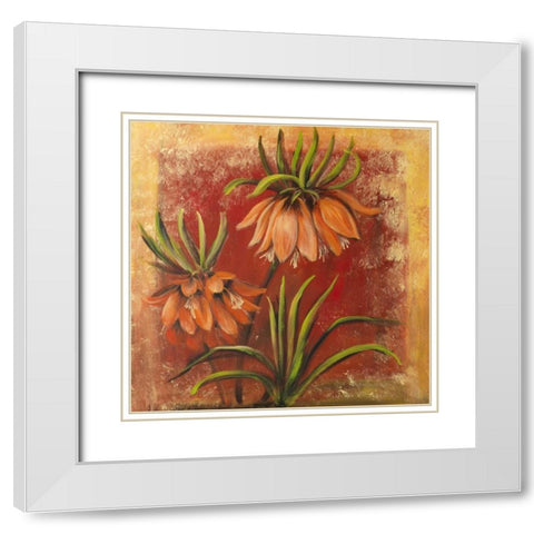 Imago I White Modern Wood Framed Art Print with Double Matting by Schottler, Katharina