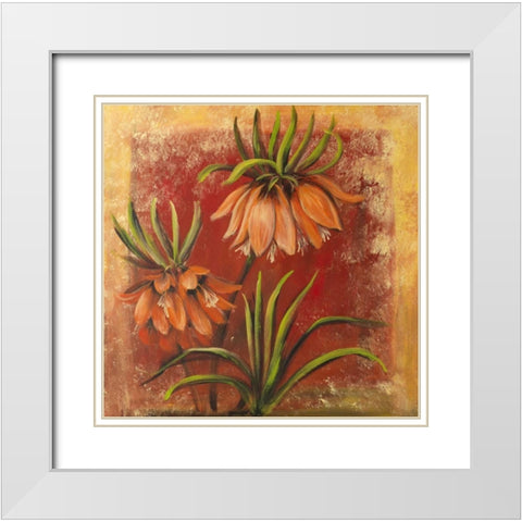 Imago I White Modern Wood Framed Art Print with Double Matting by Schottler, Katharina