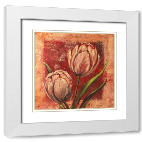 Imago II White Modern Wood Framed Art Print with Double Matting by Schottler, Katharina