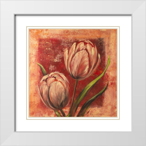 Imago II White Modern Wood Framed Art Print with Double Matting by Schottler, Katharina