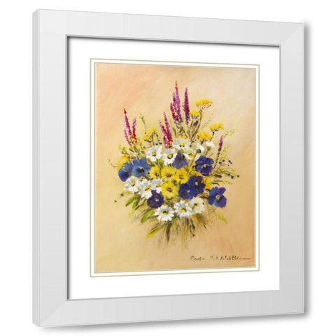 Roadside bouquet II White Modern Wood Framed Art Print with Double Matting by Schottler, Katharina
