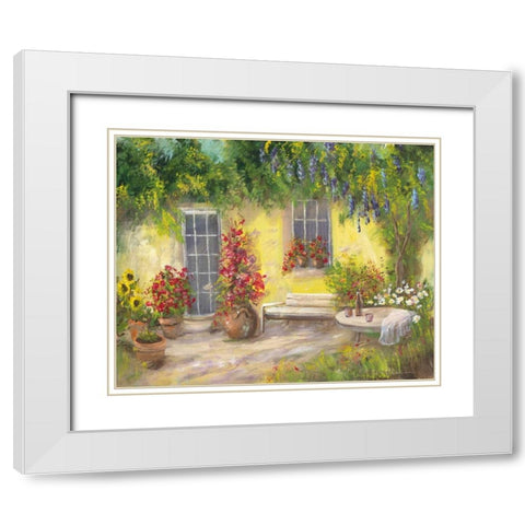 Romantic I White Modern Wood Framed Art Print with Double Matting by Schottler, Katharina