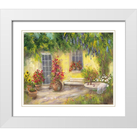 Romantic I White Modern Wood Framed Art Print with Double Matting by Schottler, Katharina