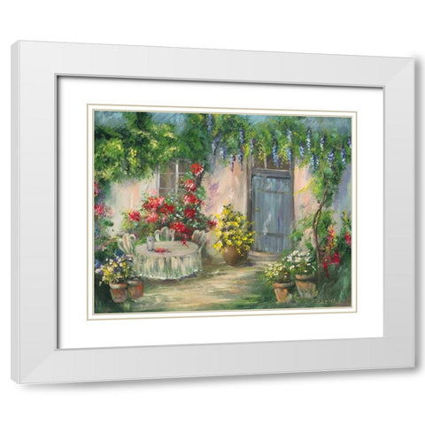 Romantic II White Modern Wood Framed Art Print with Double Matting by Schottler, Katharina