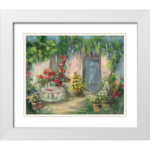 Romantic II White Modern Wood Framed Art Print with Double Matting by Schottler, Katharina