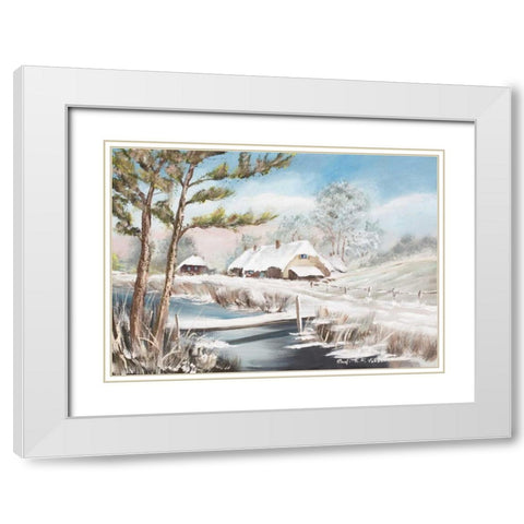 Winter II White Modern Wood Framed Art Print with Double Matting by Schottler, Katharina