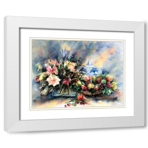 Impressions by candle light White Modern Wood Framed Art Print with Double Matting by Kalsbeek-Vlasma, Klaske