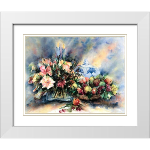 Impressions by candle light White Modern Wood Framed Art Print with Double Matting by Kalsbeek-Vlasma, Klaske