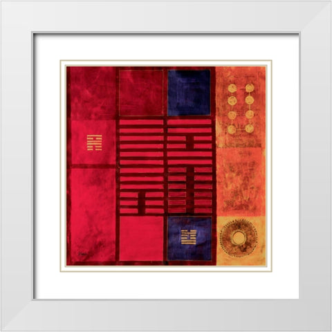 Chen White Modern Wood Framed Art Print with Double Matting by Manek, Sabira