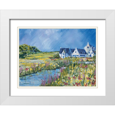 Lovely site II White Modern Wood Framed Art Print with Double Matting by Cruysberg, Marijke