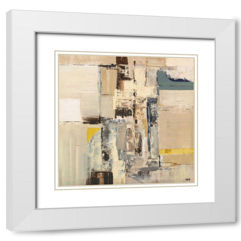 Splash square White Modern Wood Framed Art Print with Double Matting by van Engelshoven, Marie T