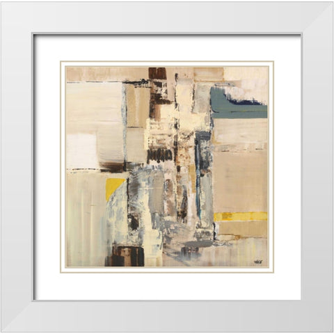 Splash square White Modern Wood Framed Art Print with Double Matting by van Engelshoven, Marie T