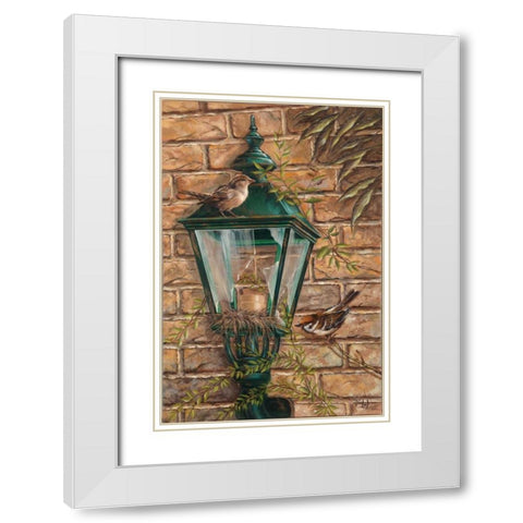 Finding House White Modern Wood Framed Art Print with Double Matting by Schutte, Michel