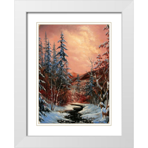 Lunnaja Nochy White Modern Wood Framed Art Print with Double Matting by Vlagyislav, Najgyonov