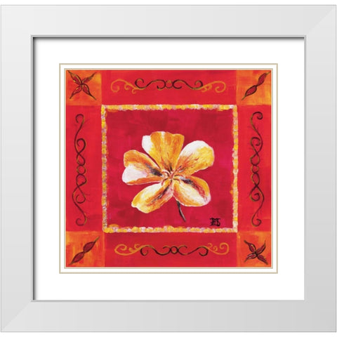 Retro Orange I White Modern Wood Framed Art Print with Double Matting by van Aanholt, Pascalle