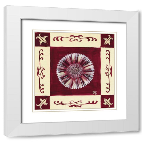 Retro Purple I White Modern Wood Framed Art Print with Double Matting by van Aanholt, Pascalle